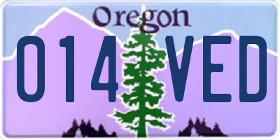 OR license plate 014VED