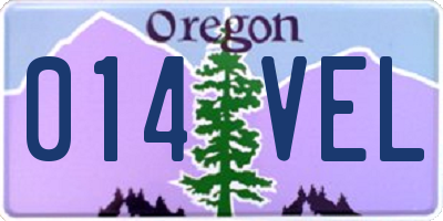 OR license plate 014VEL