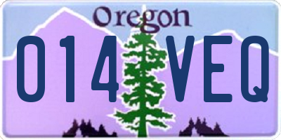 OR license plate 014VEQ