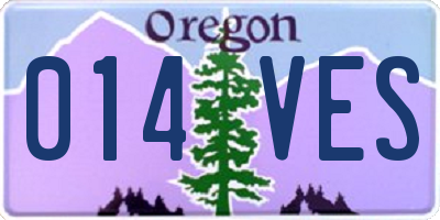 OR license plate 014VES