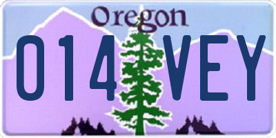 OR license plate 014VEY