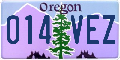 OR license plate 014VEZ