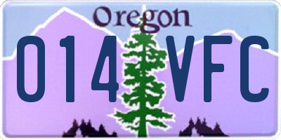 OR license plate 014VFC