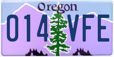 OR license plate 014VFE