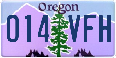 OR license plate 014VFH