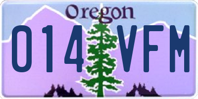 OR license plate 014VFM