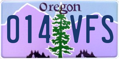 OR license plate 014VFS