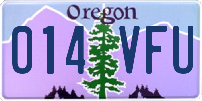 OR license plate 014VFU