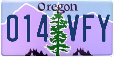 OR license plate 014VFY