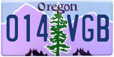 OR license plate 014VGB