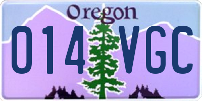 OR license plate 014VGC
