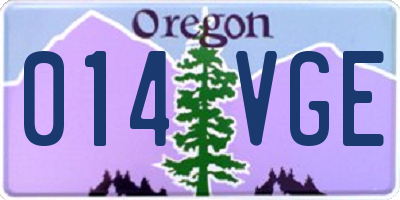 OR license plate 014VGE