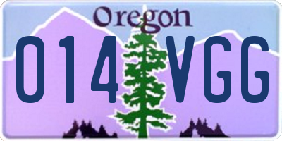 OR license plate 014VGG
