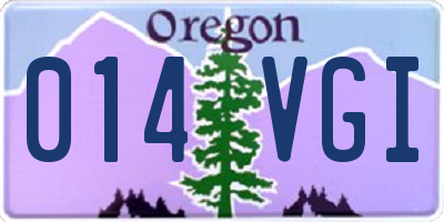 OR license plate 014VGI
