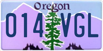 OR license plate 014VGL