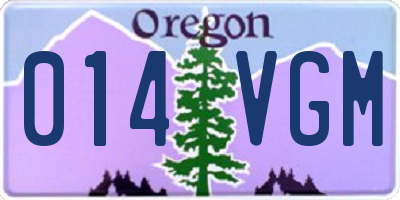 OR license plate 014VGM