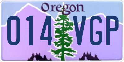 OR license plate 014VGP
