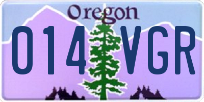 OR license plate 014VGR