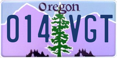 OR license plate 014VGT