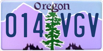 OR license plate 014VGV