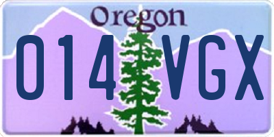 OR license plate 014VGX