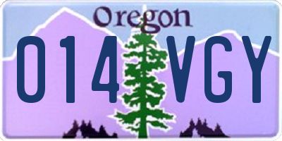 OR license plate 014VGY