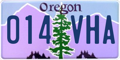 OR license plate 014VHA