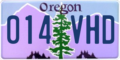 OR license plate 014VHD