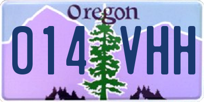 OR license plate 014VHH