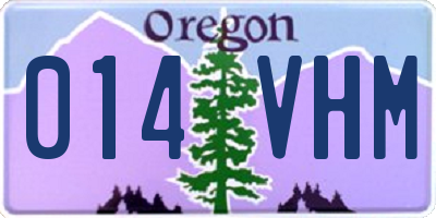 OR license plate 014VHM