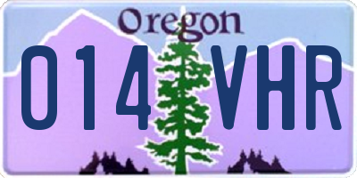 OR license plate 014VHR