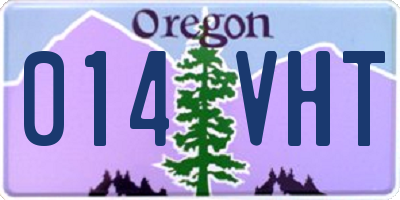 OR license plate 014VHT