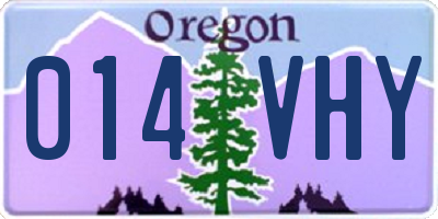 OR license plate 014VHY
