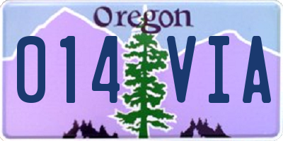 OR license plate 014VIA