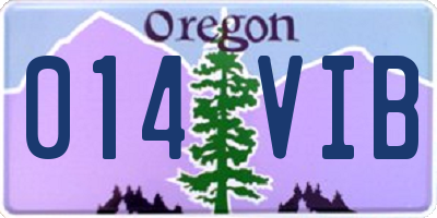 OR license plate 014VIB