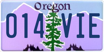 OR license plate 014VIE