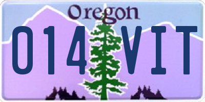 OR license plate 014VIT