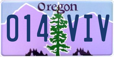 OR license plate 014VIV