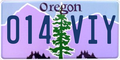 OR license plate 014VIY