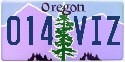 OR license plate 014VIZ