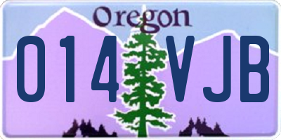 OR license plate 014VJB