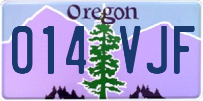 OR license plate 014VJF