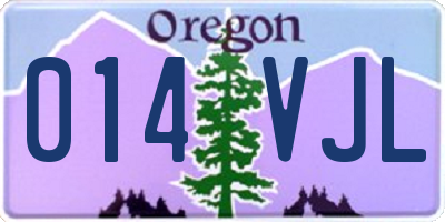 OR license plate 014VJL