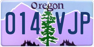 OR license plate 014VJP