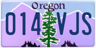 OR license plate 014VJS