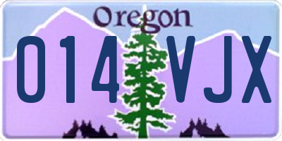 OR license plate 014VJX