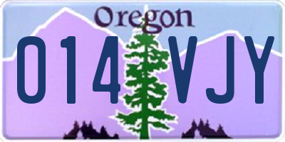 OR license plate 014VJY