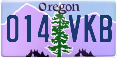 OR license plate 014VKB