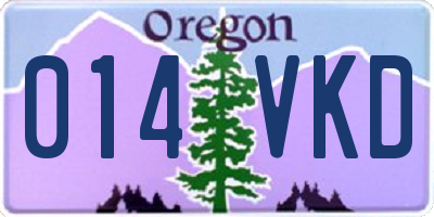 OR license plate 014VKD