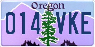 OR license plate 014VKE